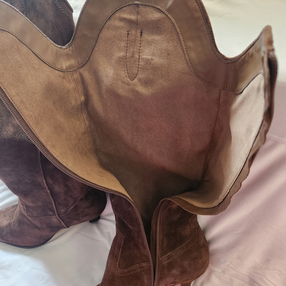 Dolce Vita Chocolate Suede Over the Knee Boots - Picture 5 of 8